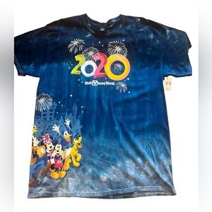 Walt Disney World 2020 Tye Dye TShirt Big Prints - adult Large NWT covid year